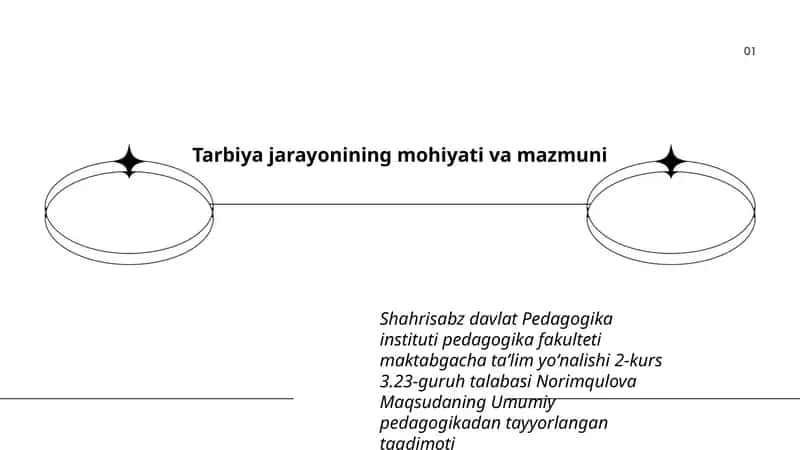 Tarbiya jarayonining mohiyati va mazmuni