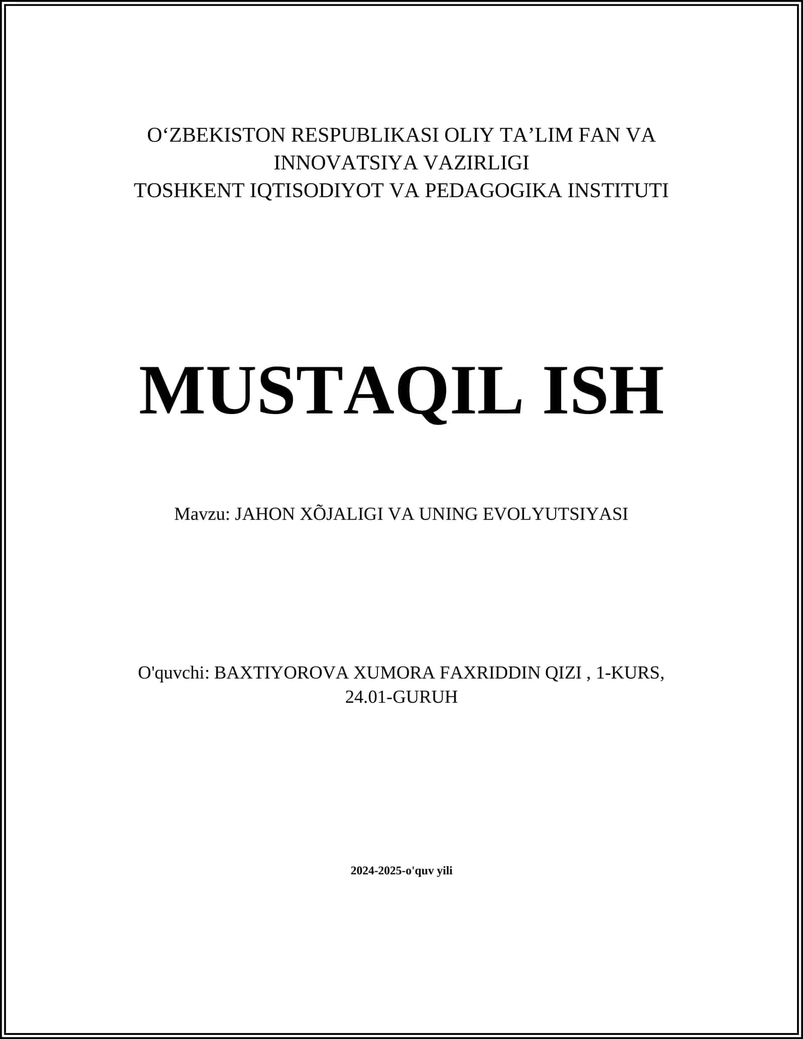 Yerning hosildorligi va asosiy agrotexnologiyalar