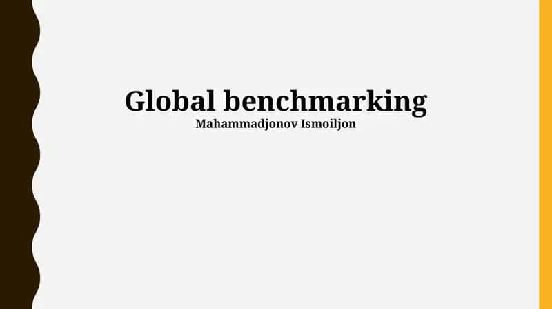 Global Benchmarking