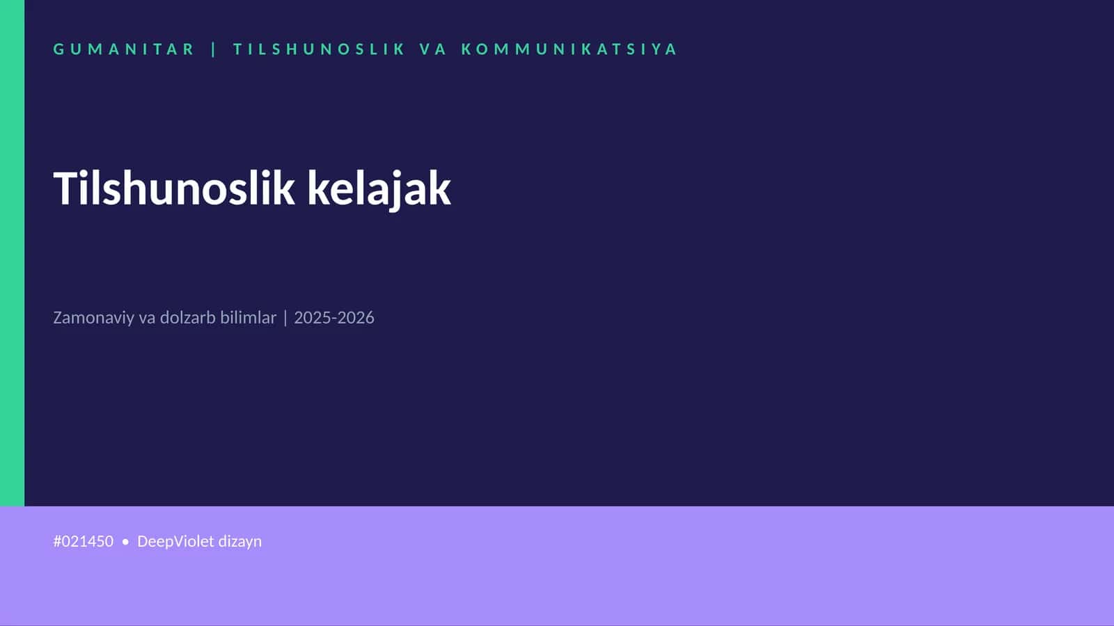 Tilshunoslik kelajak