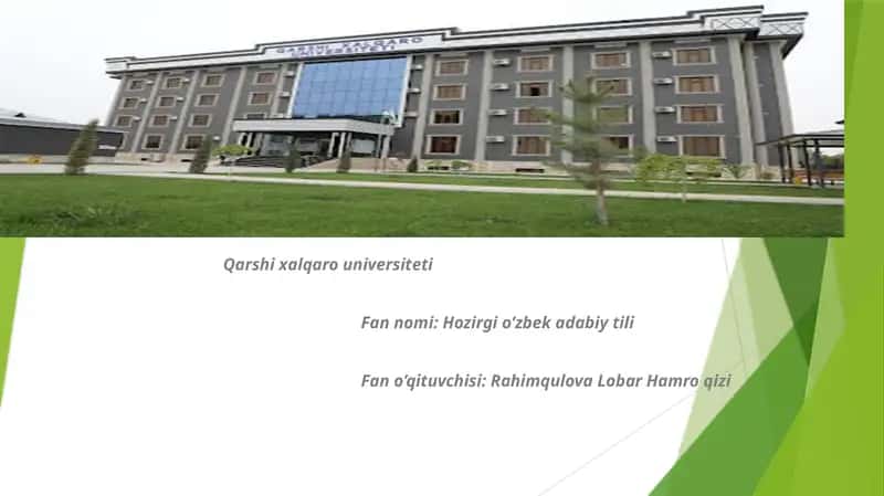 Hozirgi o'zbek adabiy tili