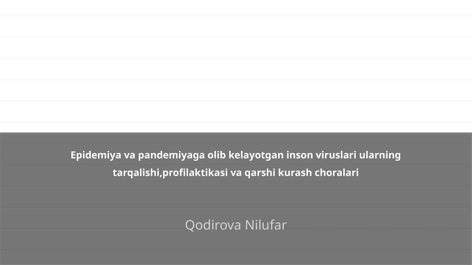 Inson viruslari turlari va epidemiologiyasi