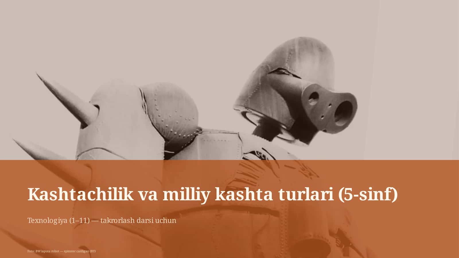 Kashtachilik va milliy kashta turlari (5-sinf)