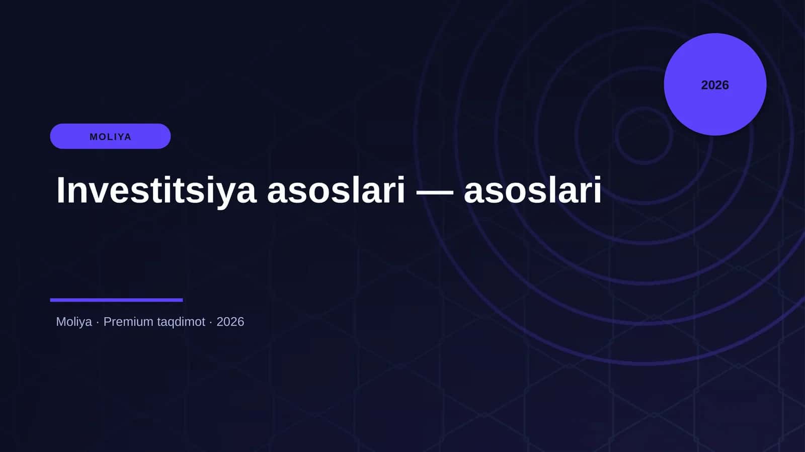 Investitsiya asoslari — asoslari