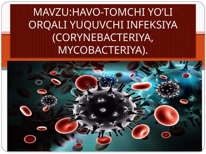 HAVO-TOMCHI YO’LI ORQALI YUQUVCHI INFEKSIYA (CORYNEBACTERIYA, MYCOBACTERIYA).