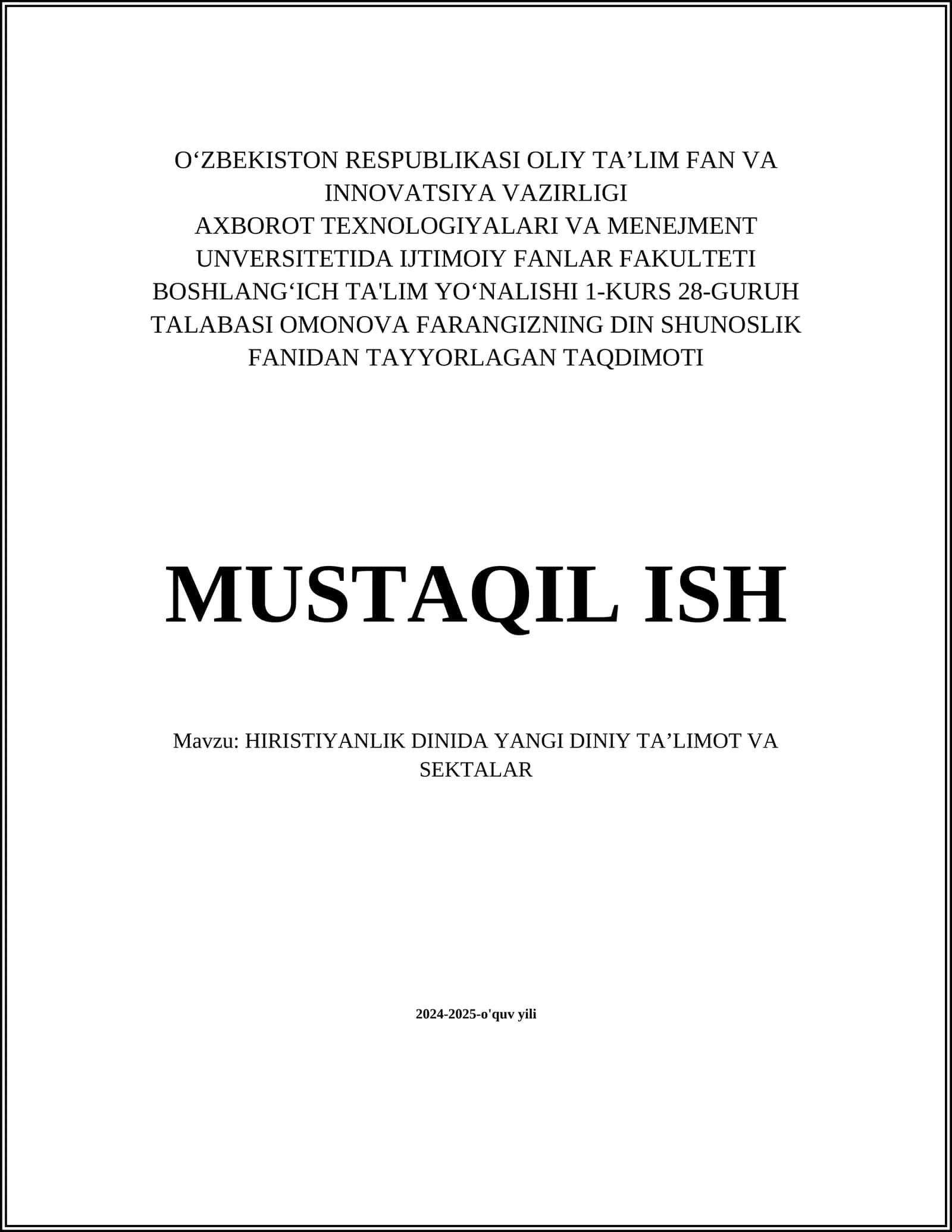 Protestantizm va uning oqimlari