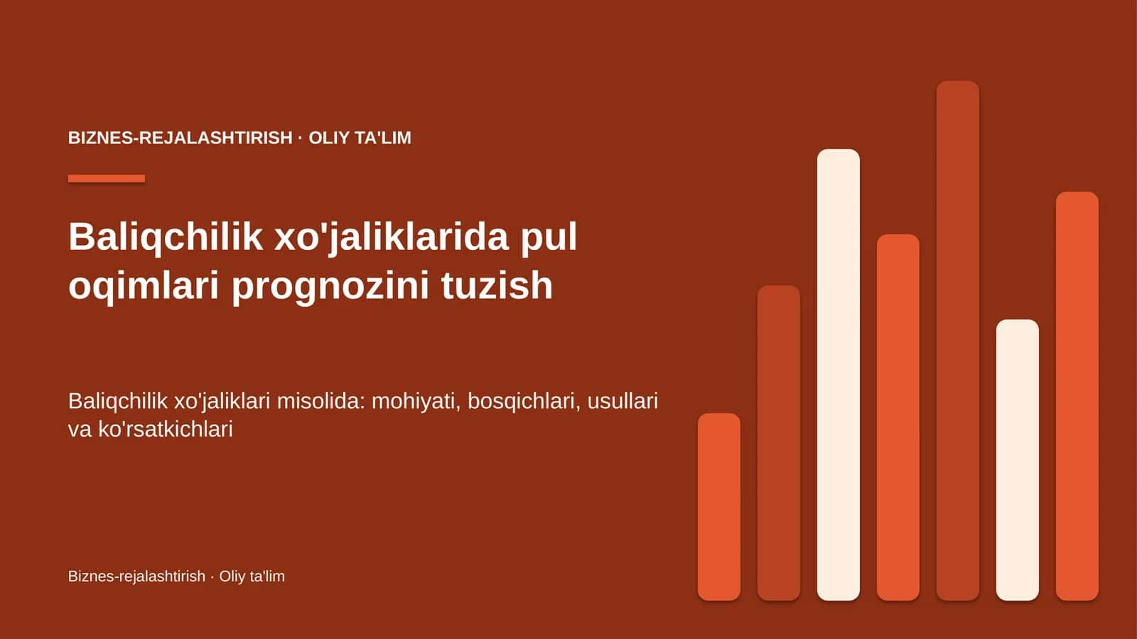 Pul oqimlari prognozini tuzish: mohiyati