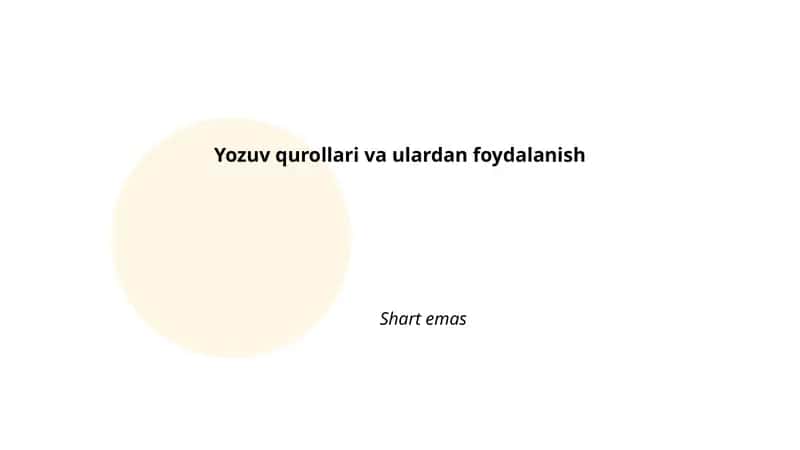 O'q-dorilar turlari