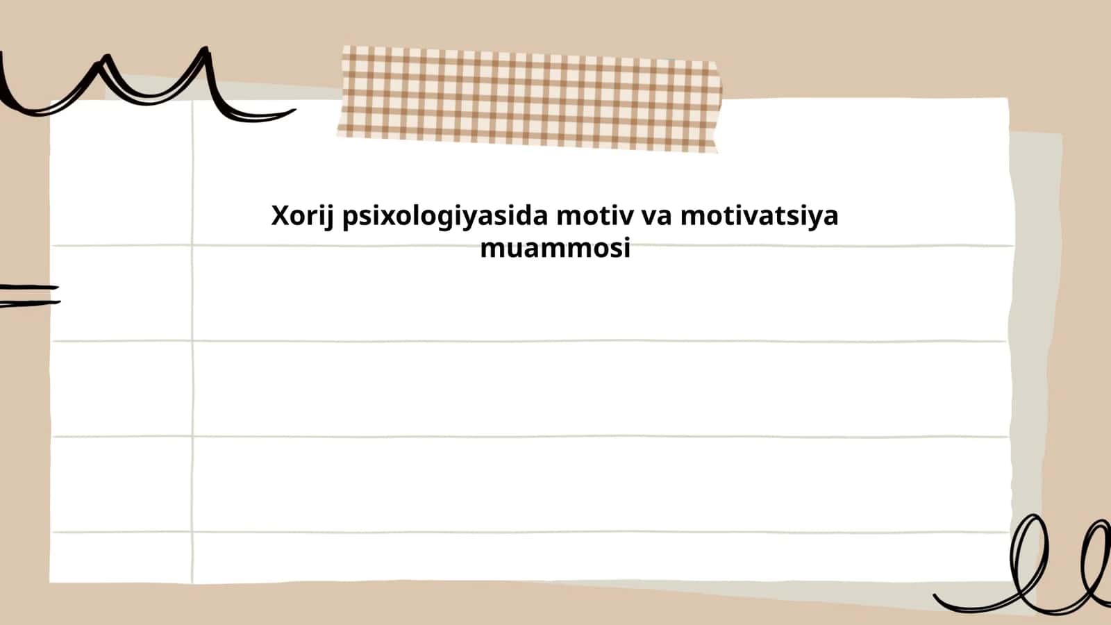 Xorij psixologiyasida motiv va motivatsiya muammosi