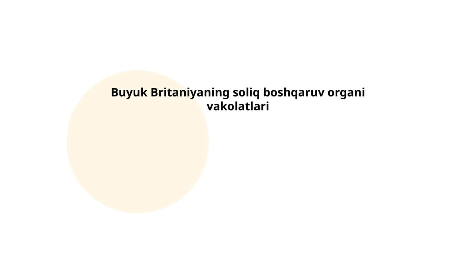 Buyuk Britaniyaning soliq boshqaruv organi vakolatlari