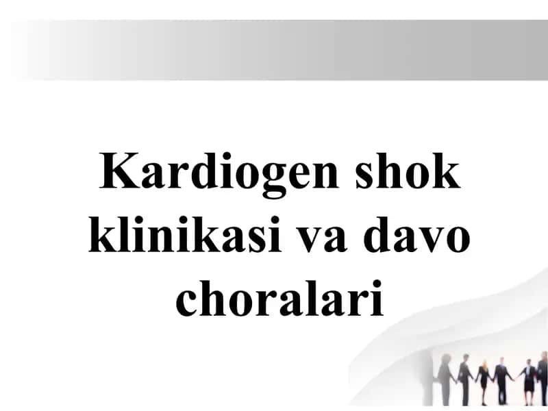 Kardiogen shok klinikasi va davo choralari