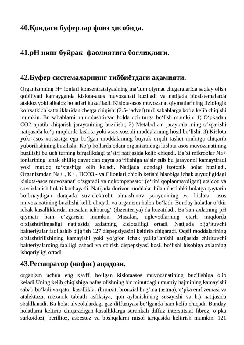Kislota-asos muvozanati buzilishi