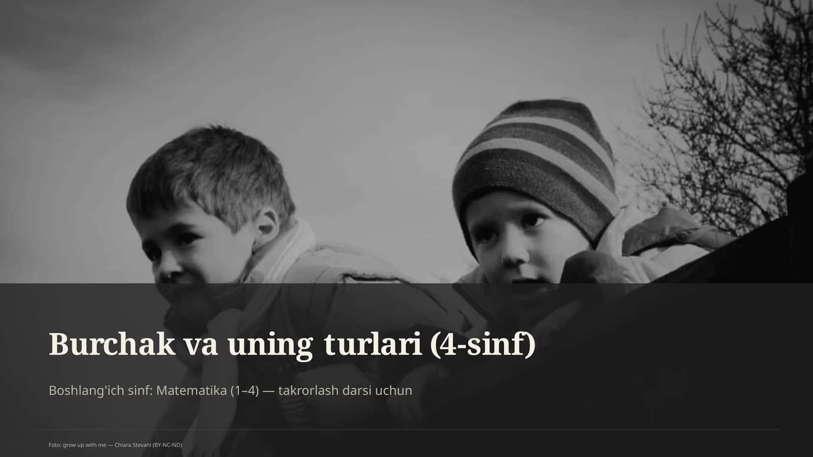 Burchak va uning turlari (4-sinf)