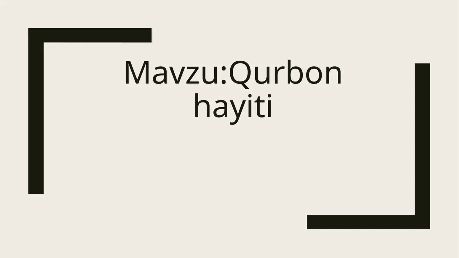 Qurbon hayiti