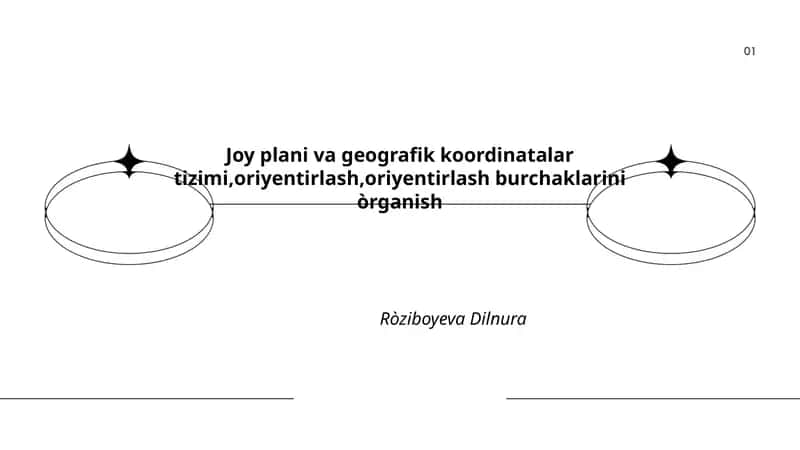 Joy plani va geografik koordinatalar tizimi,oriyentirlash,oriyentirlash burchaklarini òrganish