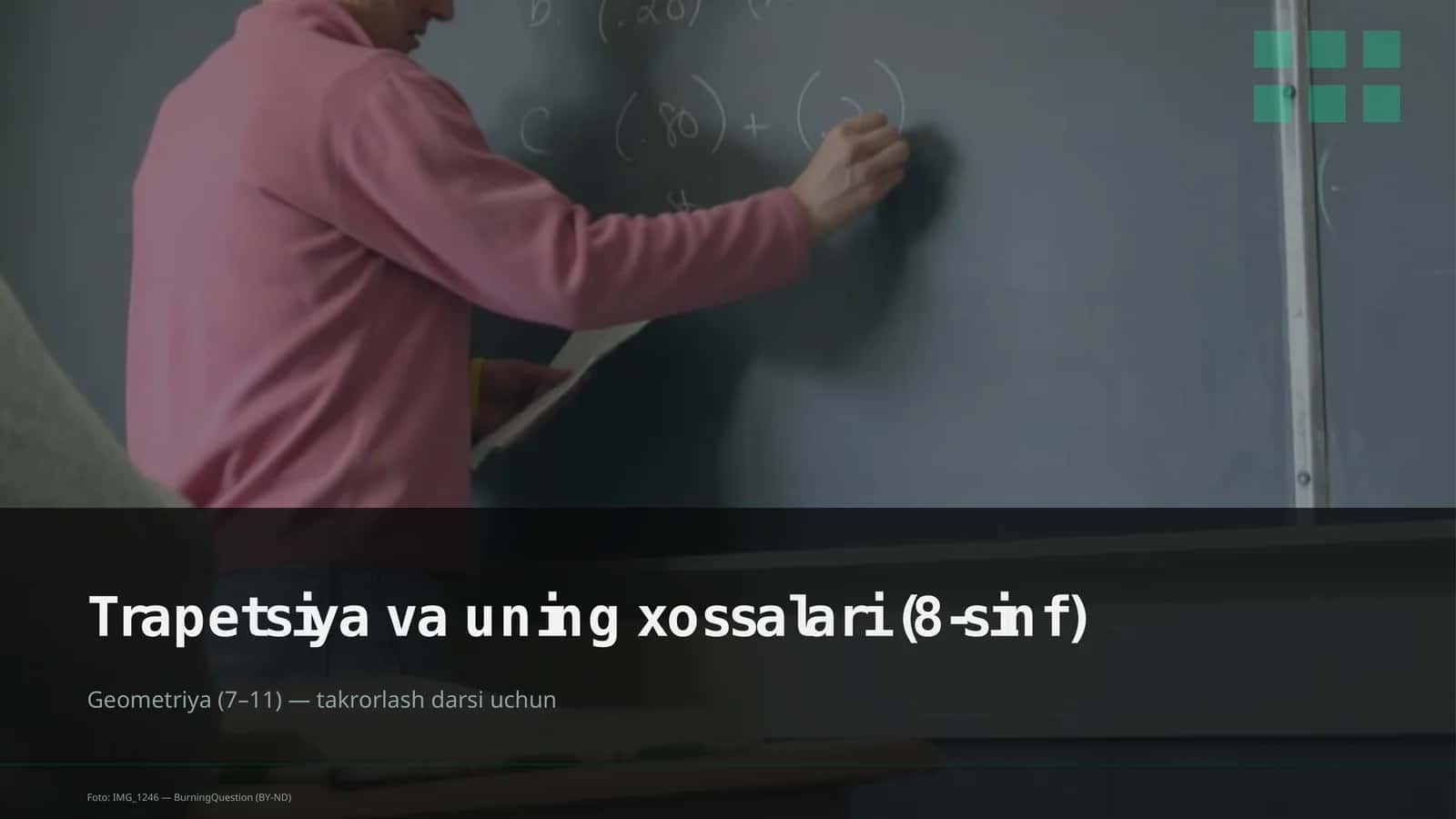 Trapetsiya va uning xossalari (8-sinf)