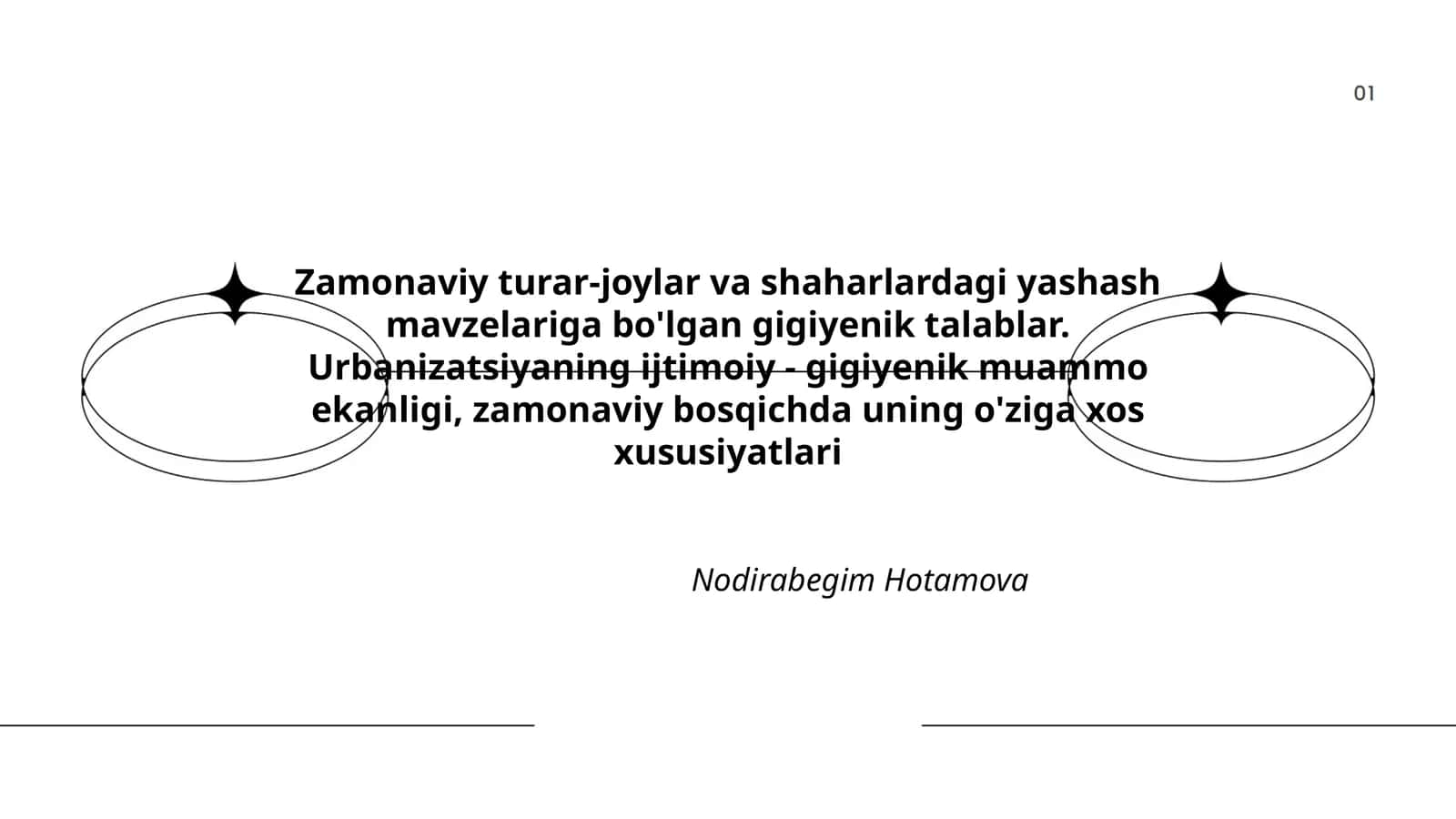 Zamonaviy turar-joylar va shaharlardagi yashash mavzelariga bo'lgan gigiyenik talablar