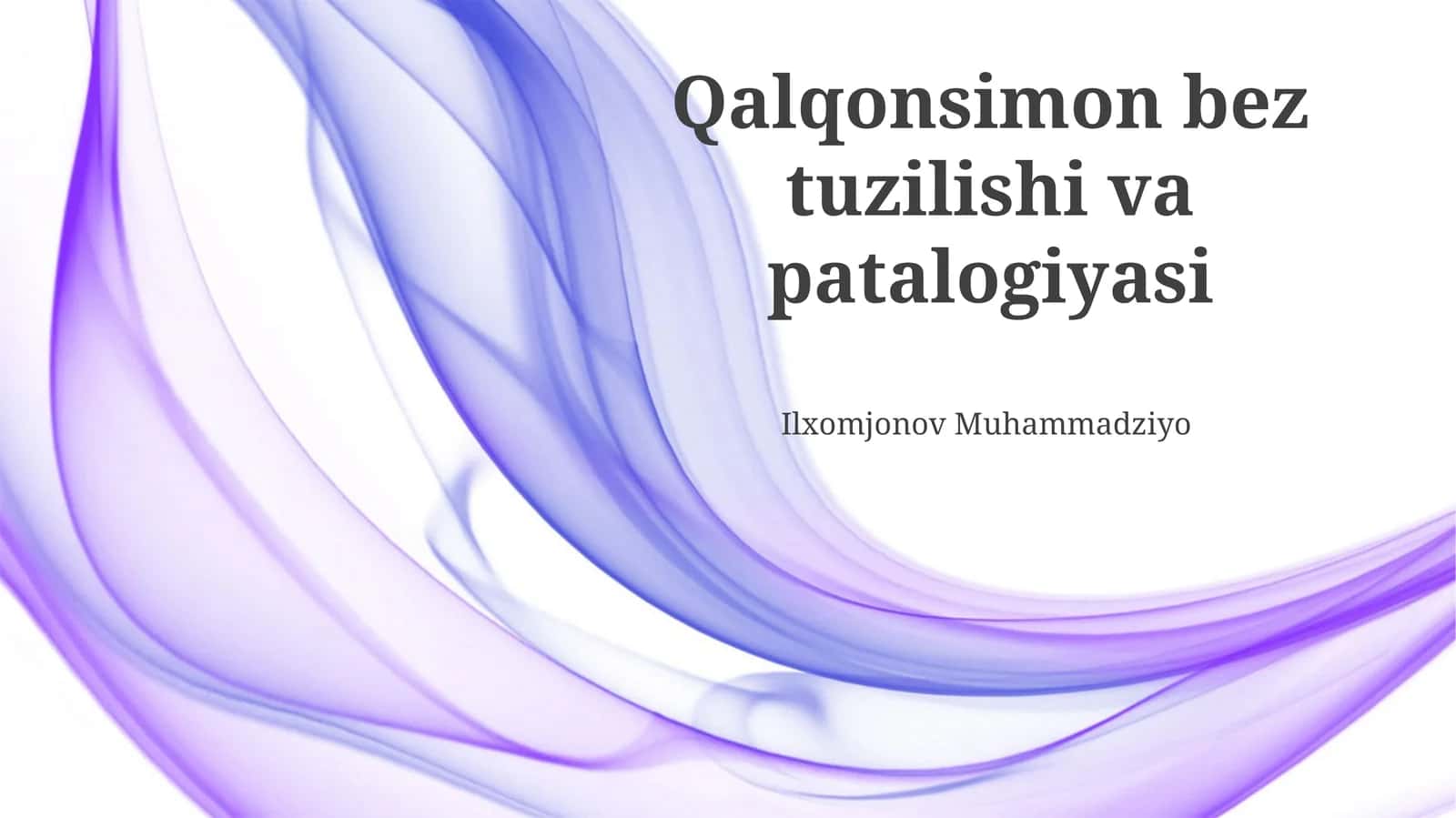 Qalqonsimon bez tuzilishi va patalogiyasi