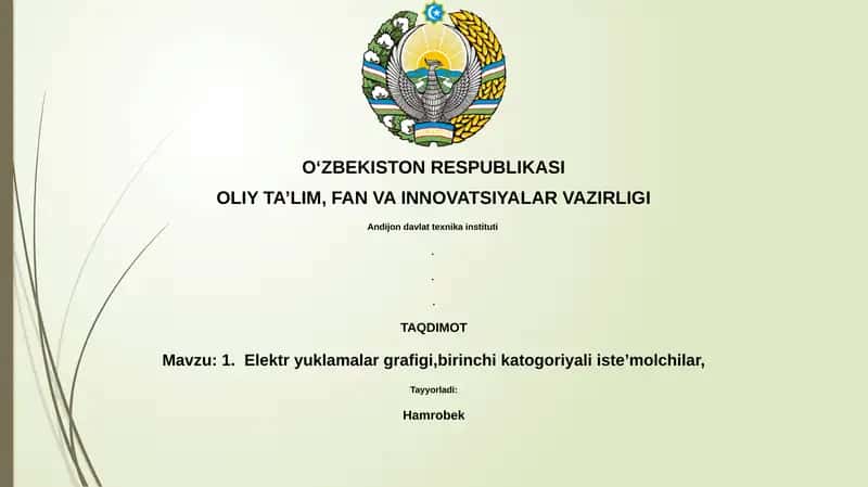 Elektr yuklamalar grafigi