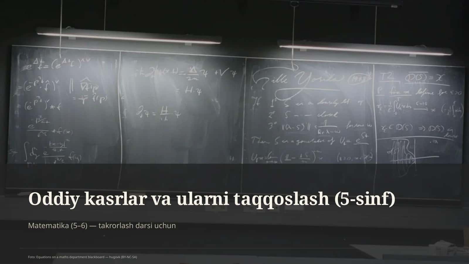 Oddiy kasrlar va ularni taqqoslash (5-sinf)