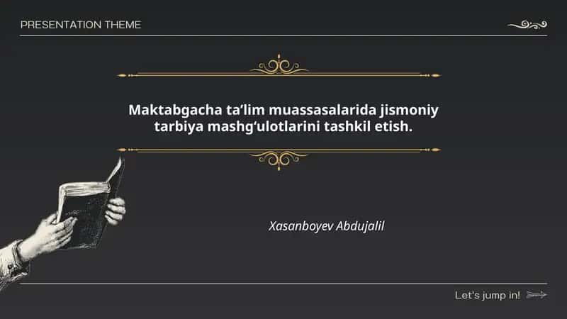 Maktabgacha ta’lim muassasalarida jismoniy tarbiya mashg‘ulotlarini tashkil etish