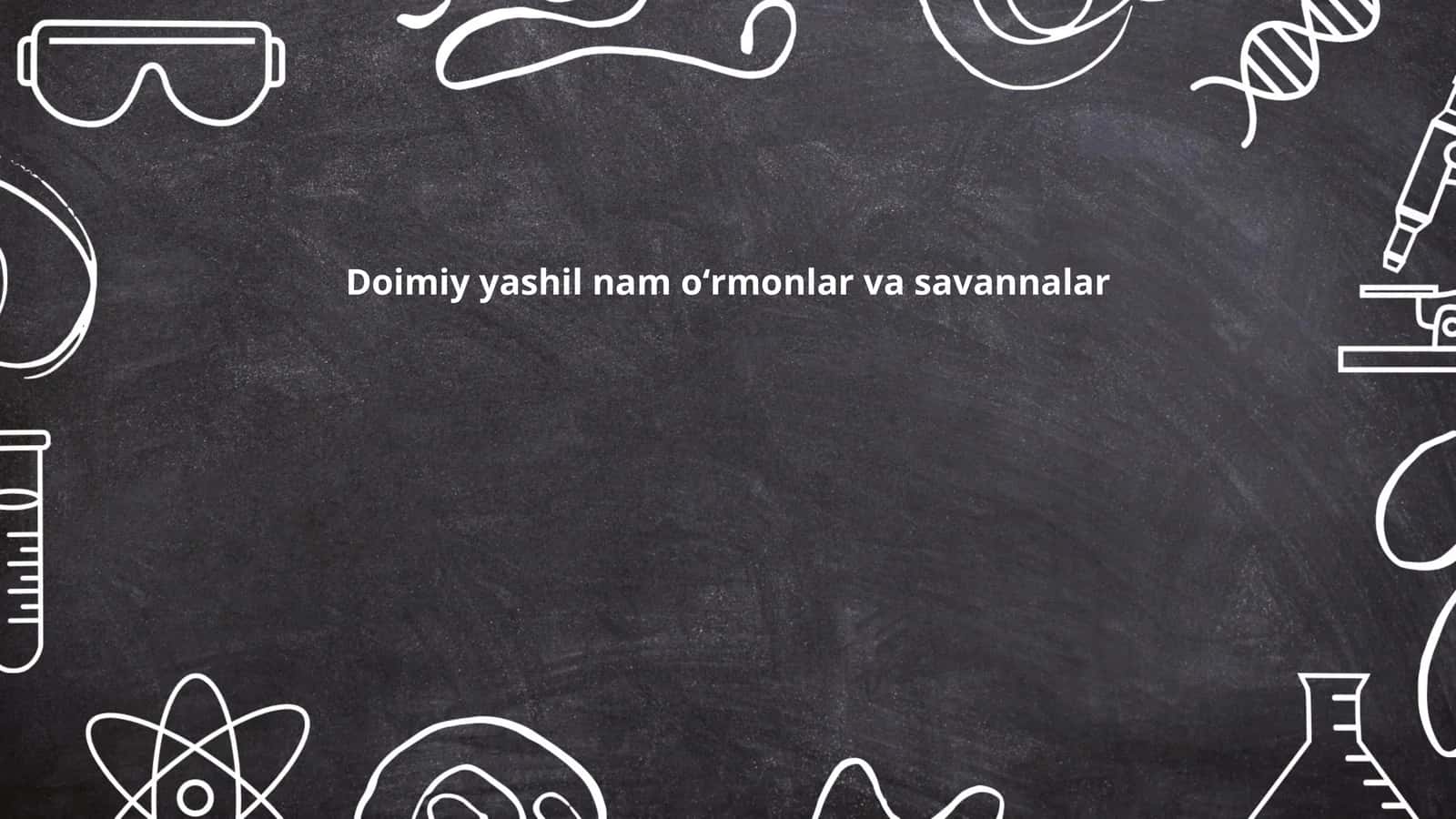 Doimiy yashil nam oʻrmonlar va savannalar