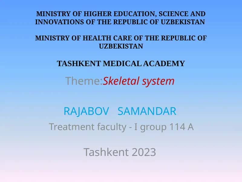 Skeletal system