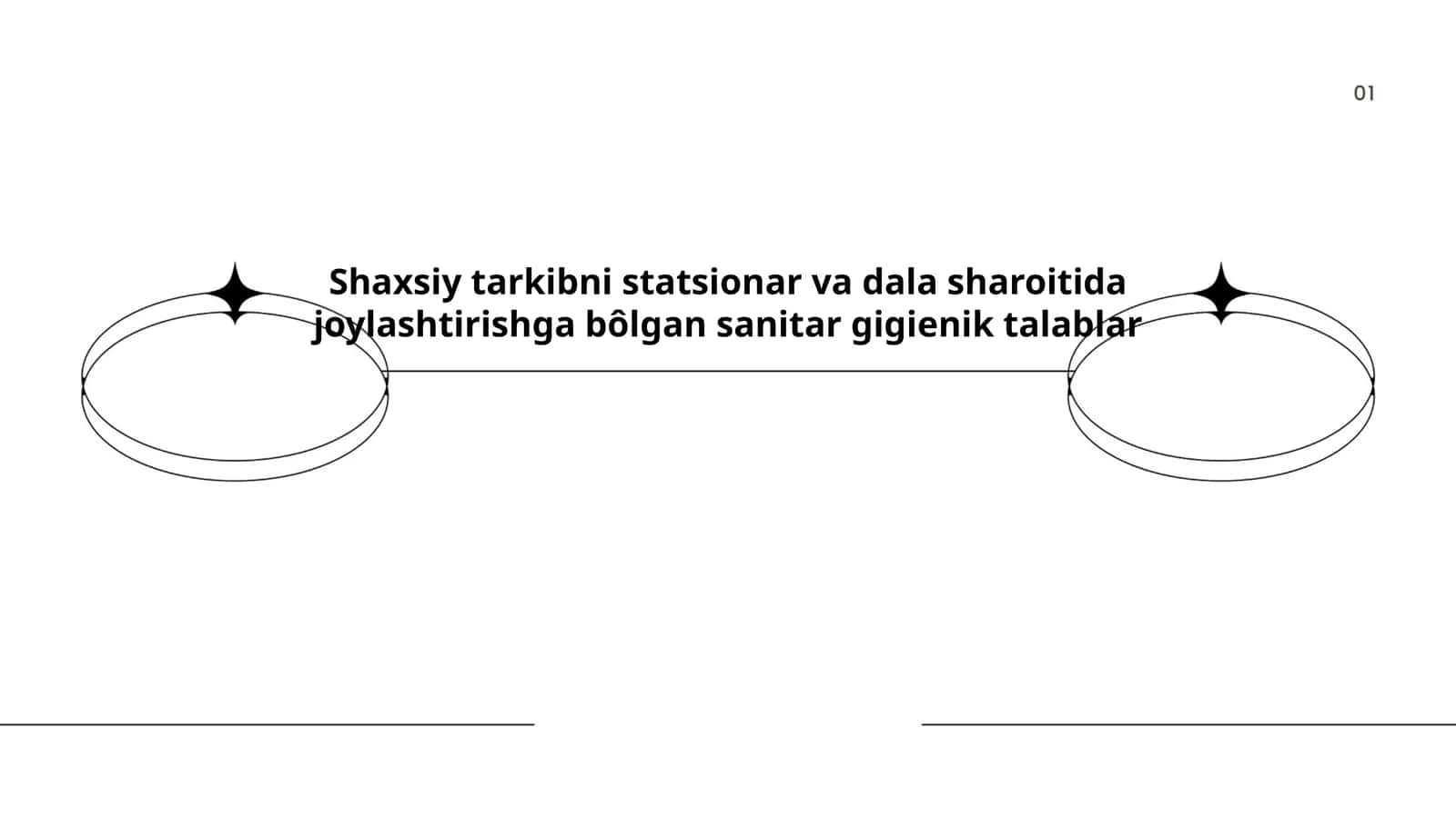Shaxsiy tarkibni statsionar va dala sharoitida joylashtirishga bôlgan sanitar gigienik talablar