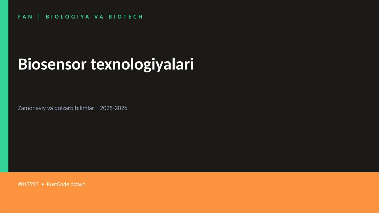 Biosensor texnologiyalari