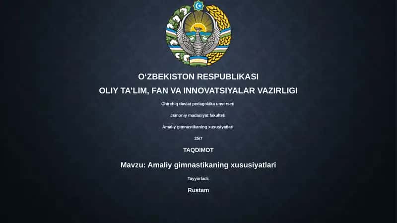 Amaliy gimnastikaning xususiyatlari