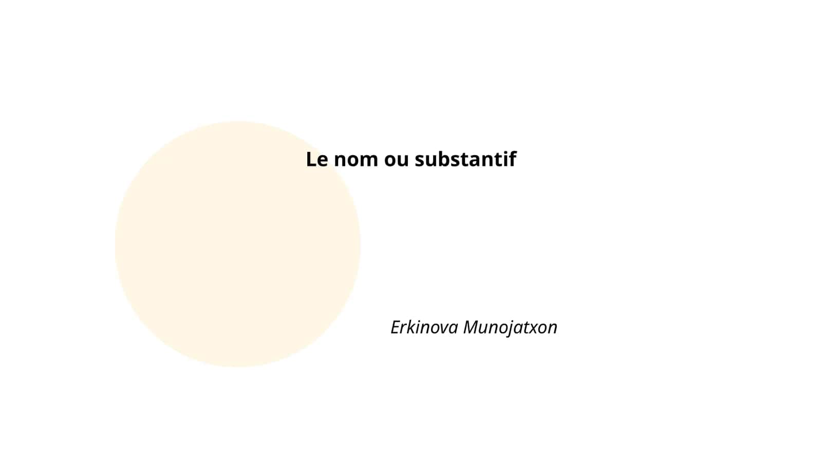 Les genres des noms