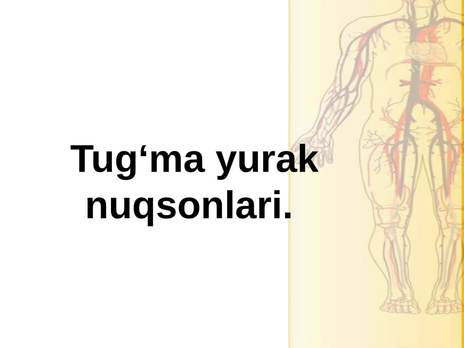 Tugʻma yurak nuqsonlari.