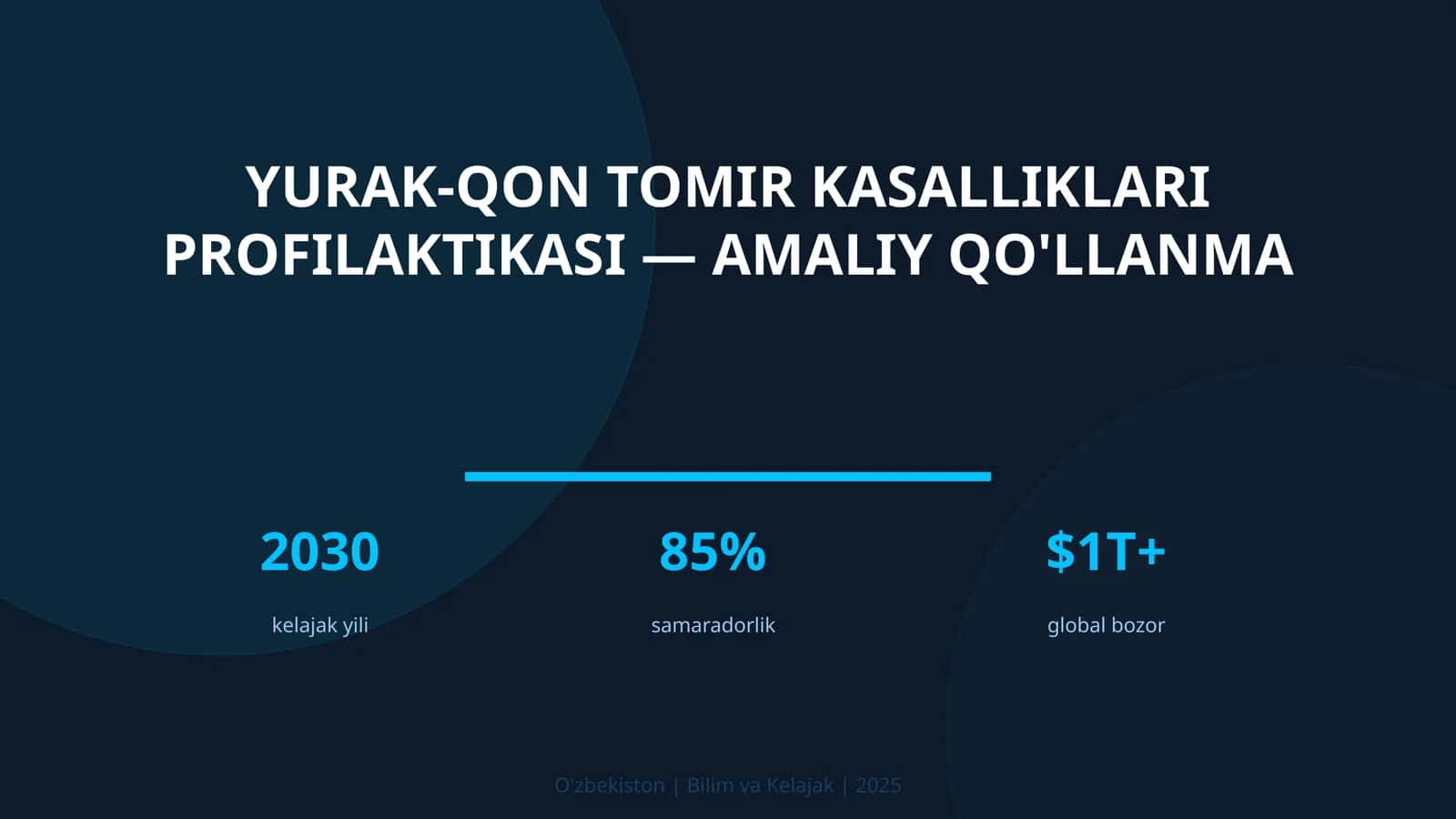 Yurak-qon tomir kasalliklari profilaktikasi — amaliy qo'llanma