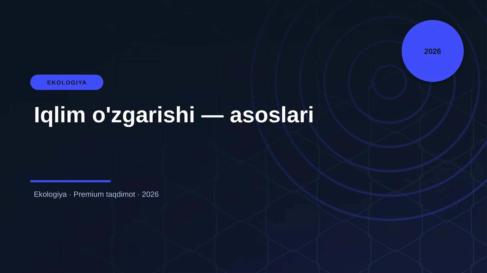 Iqlim o'zgarishi — asoslari