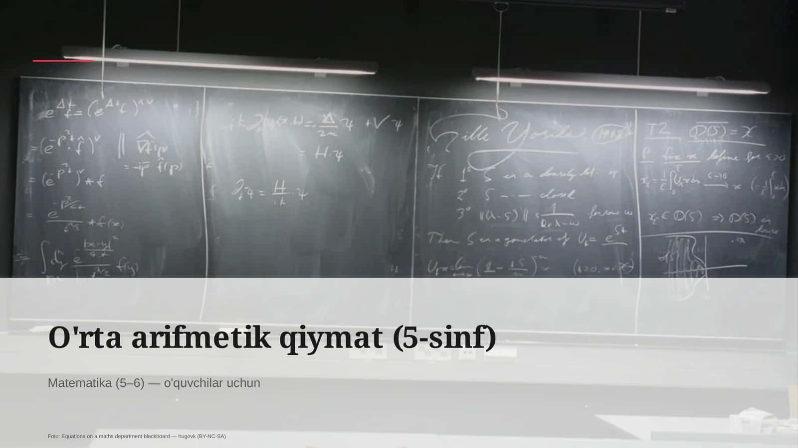 O'rta arifmetik qiymat (5-sinf)