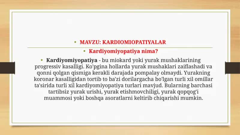 KARDIOMIOPATIYALAR