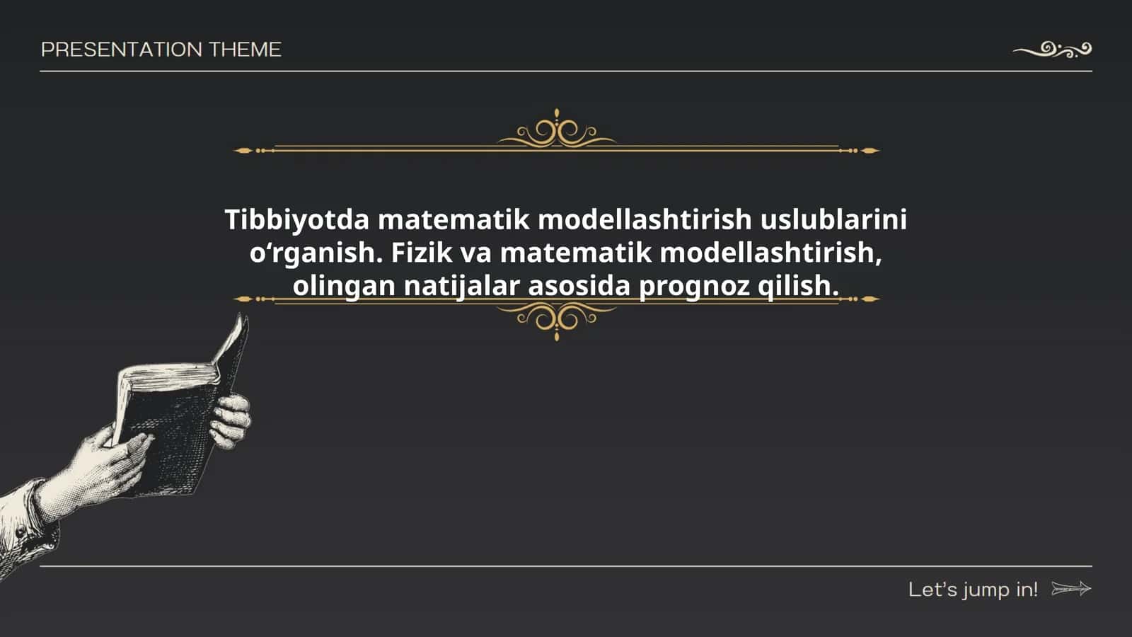 Tibbiyotda matematik modellashtirish uslublarini o‘rganish