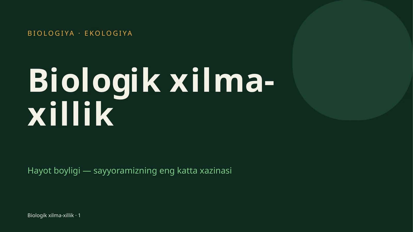 Biologik xilma-xillik