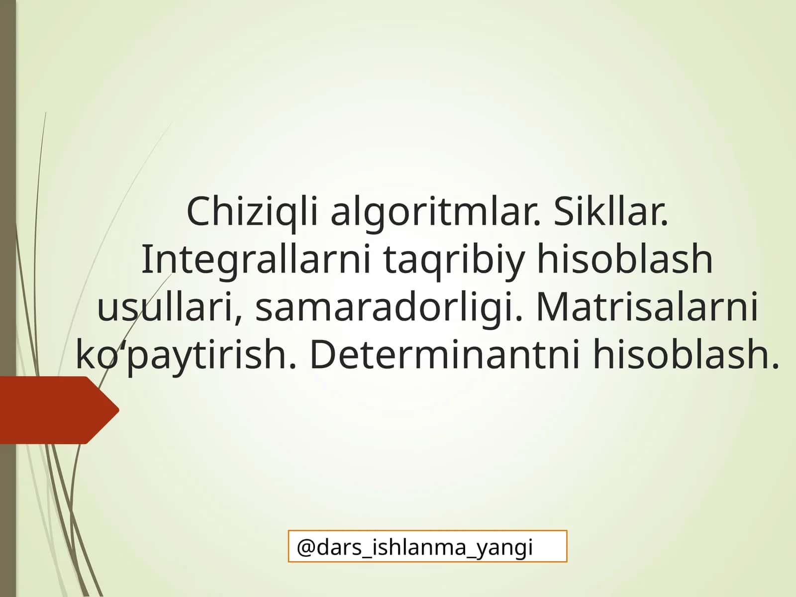 Chiziqli algoritmlar