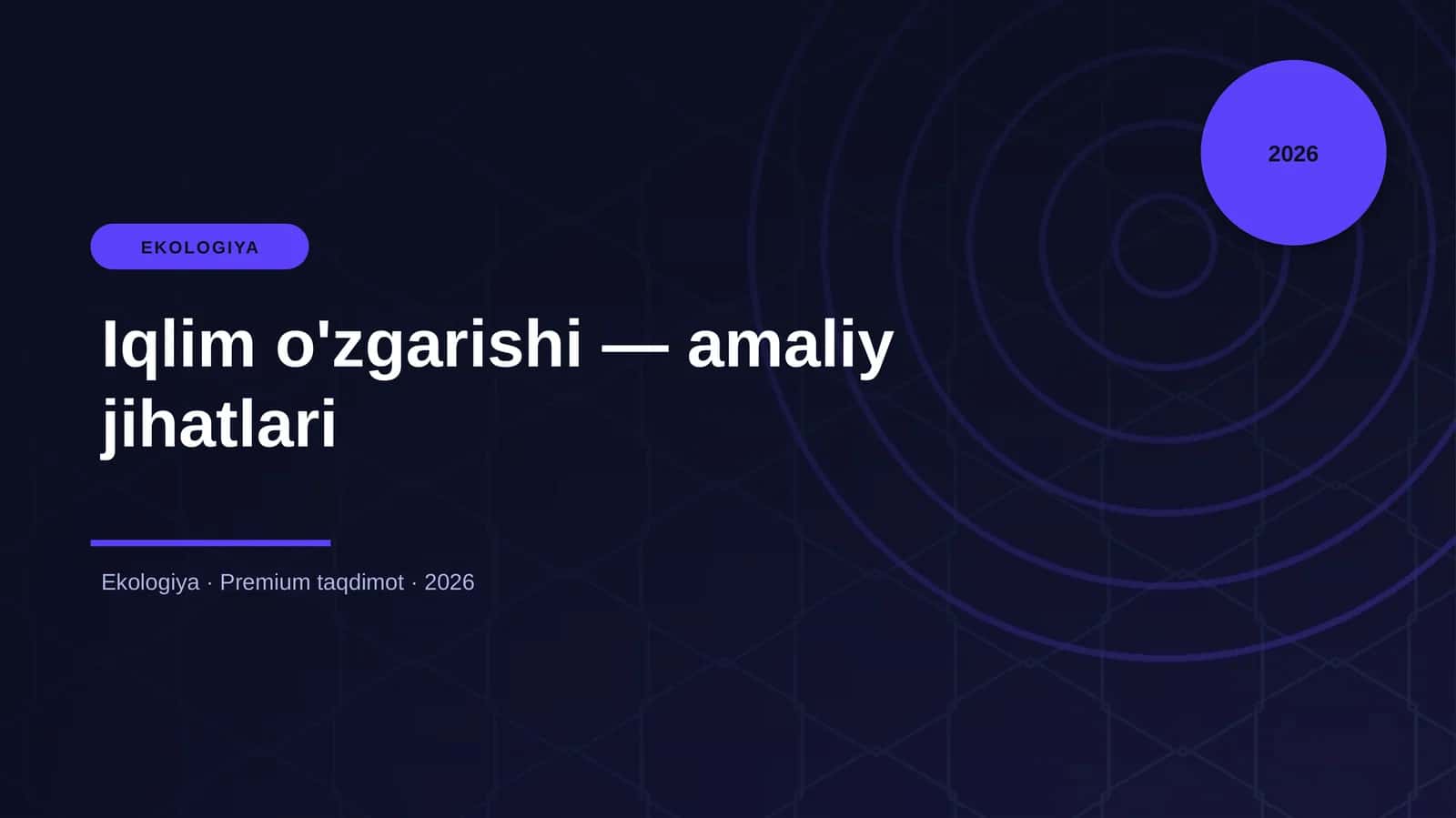 Iqlim o'zgarishi — amaliy jihatlari