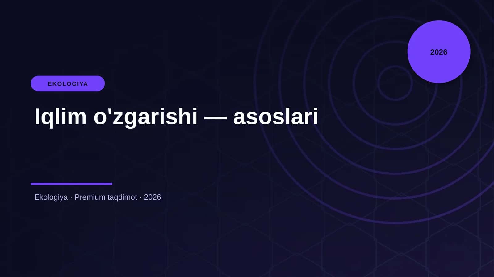 Iqlim o'zgarishi — asoslari