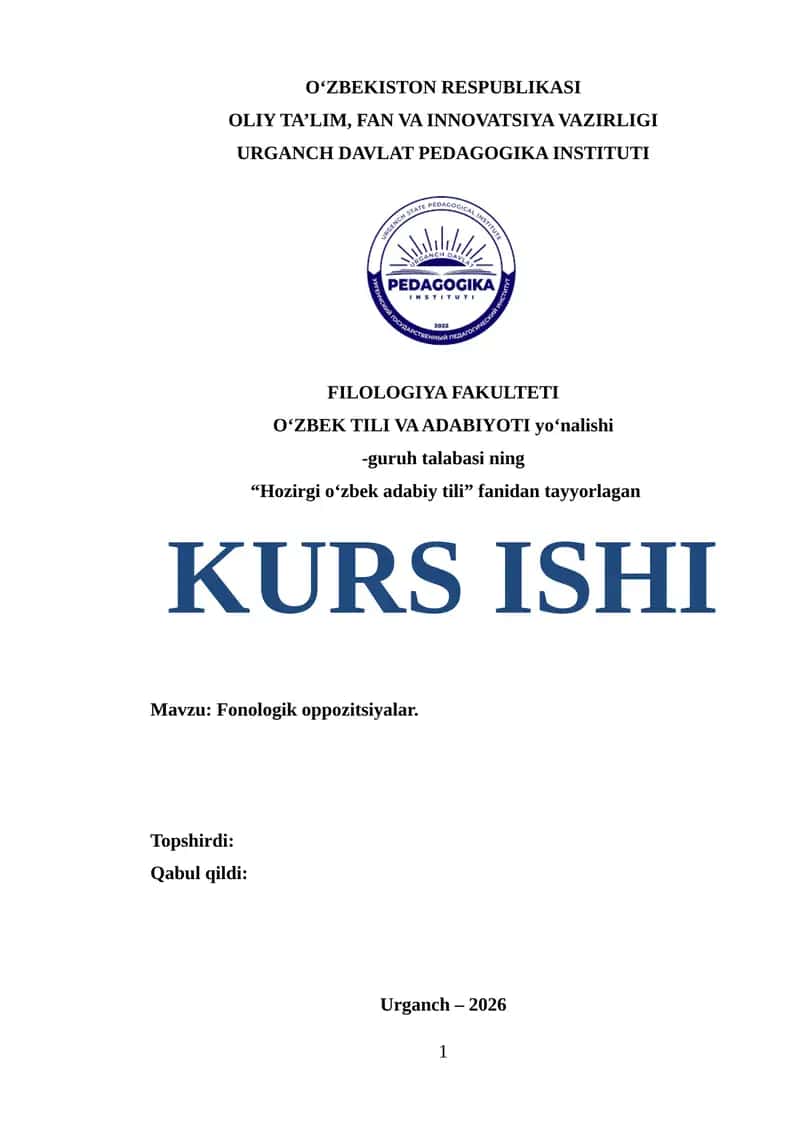 Fonologik oppozitsiyalar