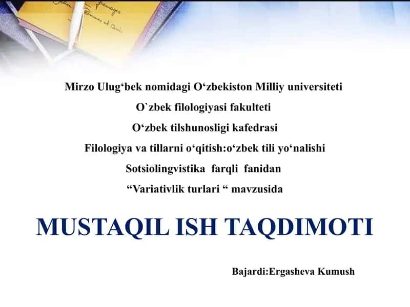 Variativlik turlari