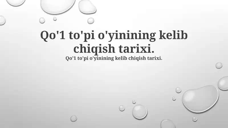 Qo'l to'pi o'yini
