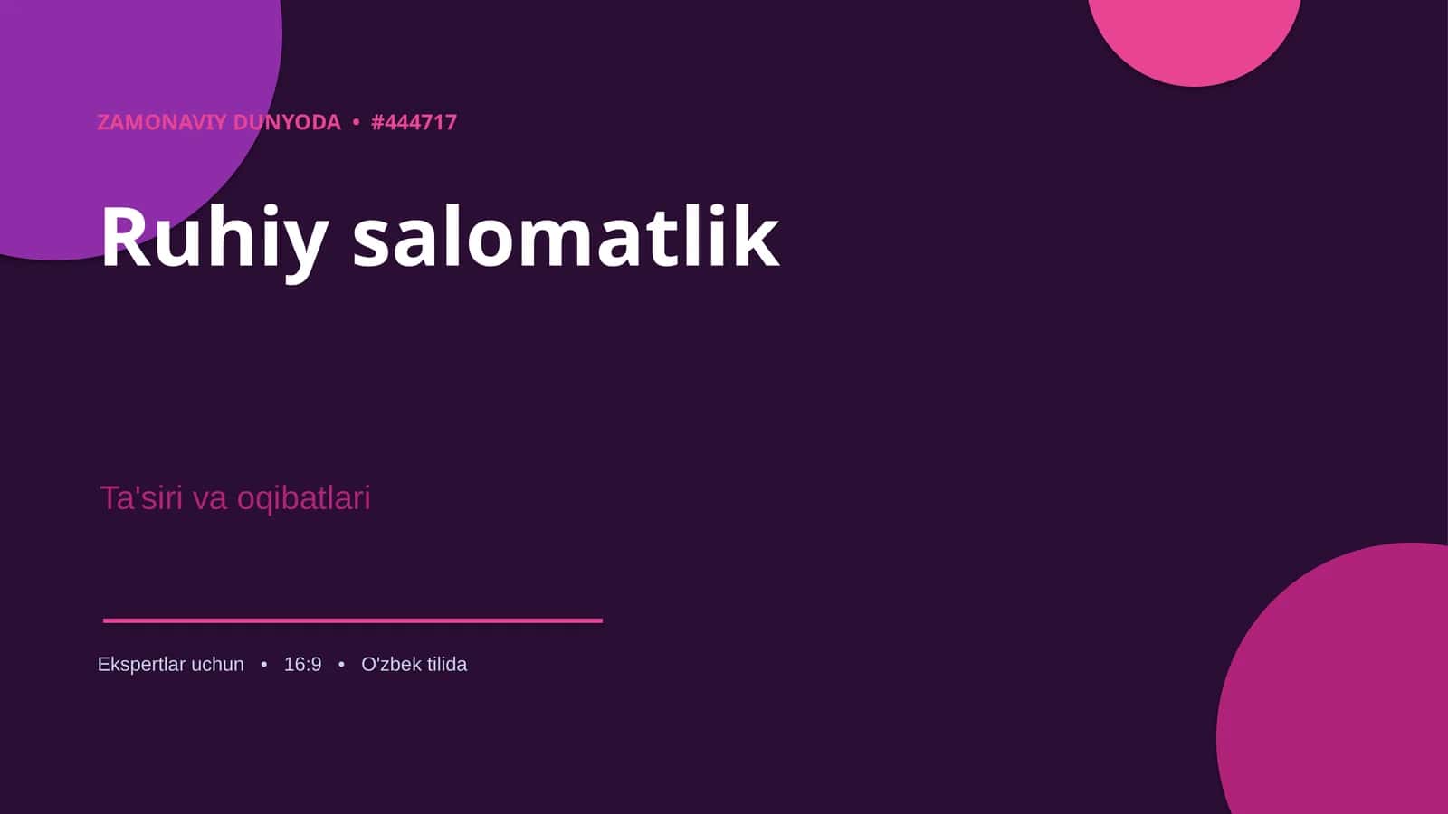 Ruhiy salomatlik