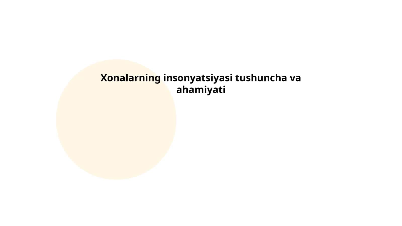 Xonalarning Insonyatsiyasi: Tushuncha va Ahamiyati
