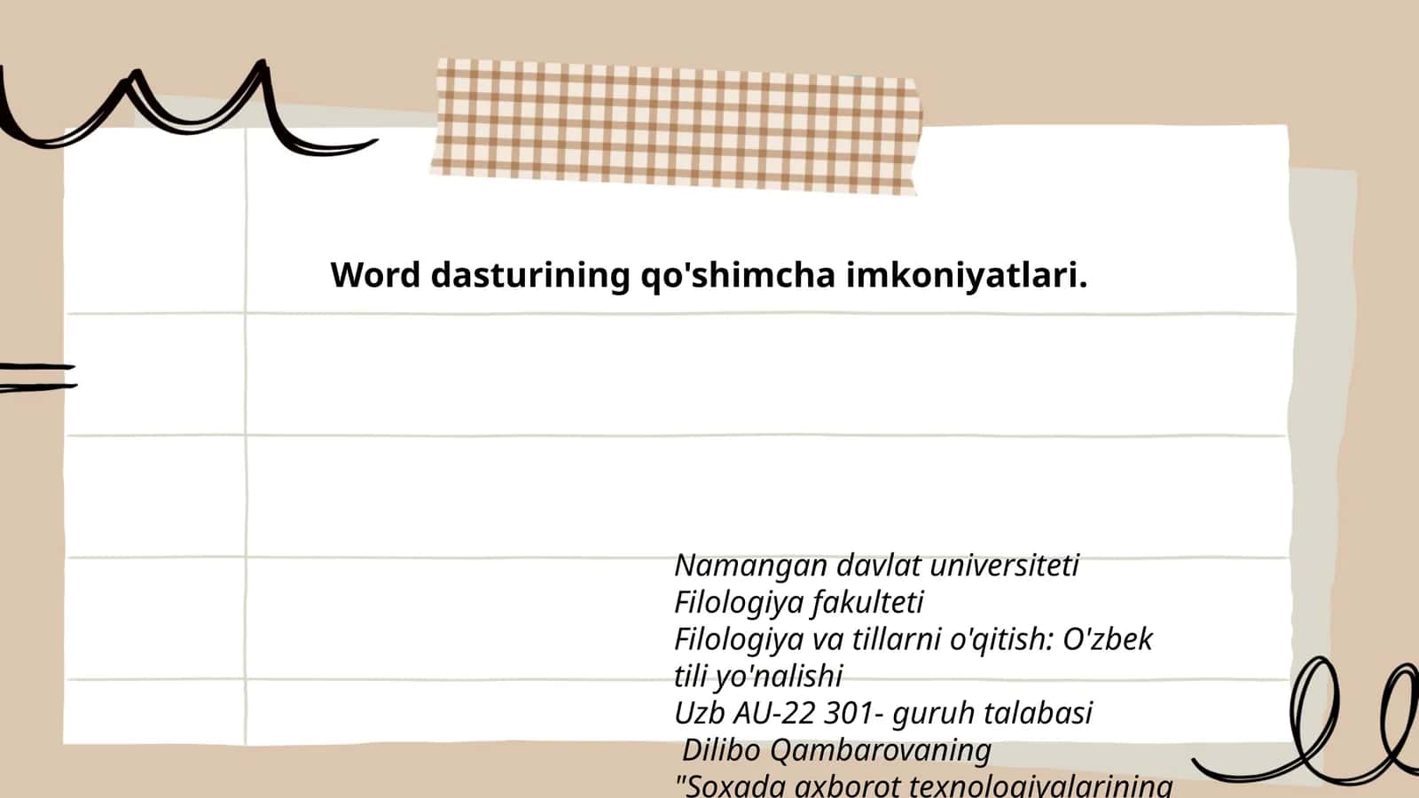Soxada axborot texnologiyalarining qo'llanishi