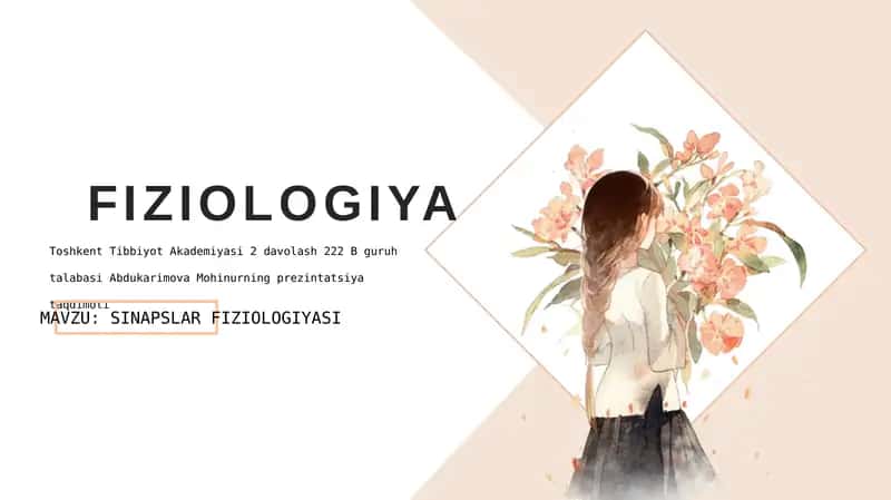 Sinapslar fiziologiyasi