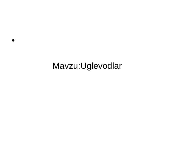 uglevodlar