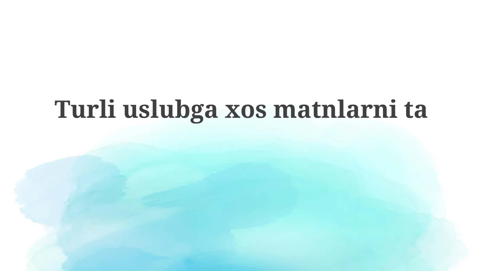 Turliuslubgaxosmatnlarnita